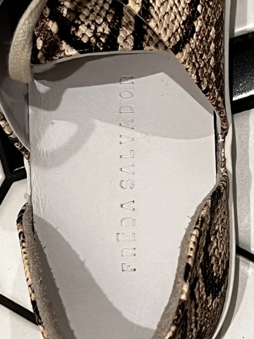 Freda Salvador Women's Eda Snake Print Leather d'Orsay Low Top Sneakers Size 11